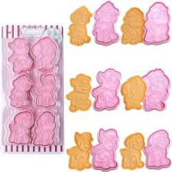 Foremki do wycinania ciasteczek ze stemplem zestaw, Psi...