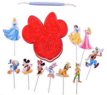 Wykrawacz Myszka Minnie + toppery Disney + narzdzie do modelowania - CL