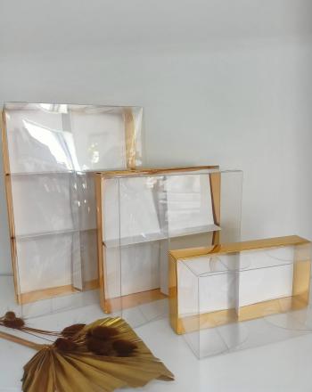 Pude�ko do monoporcji, deser  (4 gniazda), z�ote  - Podk�ady Cukiernicze Julita