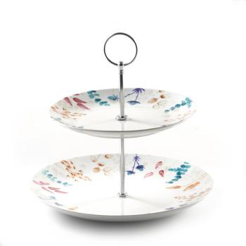 Patera porcelanowa dwupoziomowa do ciast - Meadow - Price and Kensington