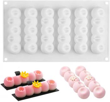 Forma silikonowa do monoporcji, Long Strip Shape (6 gniazd) - CL