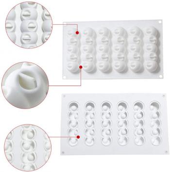 Forma silikonowa do monoporcji, Long Strip Shape (6 gniazd) - CL