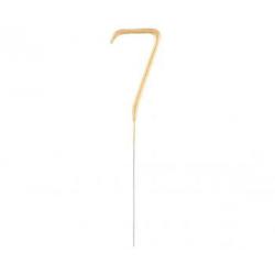 �wieczka na tort „7” zimne ognie, z�ota  - ...