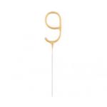 �wieczka na tort „9” zimne ognie, z�ota  - Godan