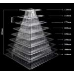 Patera-ekspozytor do makaronik�w kwadratowa, 9 pi�ter - Cake Shop