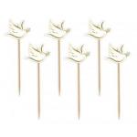 Pikery go��bki, bia�o z�ote (6 szt.) - Godan