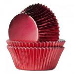 Papilotki do muffin�w metaliczne czerwone (24 szt. w opakowaniu) ...