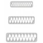 Foremki do wykrawania romby, plastikowe (3 szt.) - Brunbeste