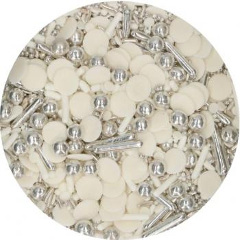 Posypka cukrowa srebrno biaa mix (65 g) - Silver Chic - FunCakes