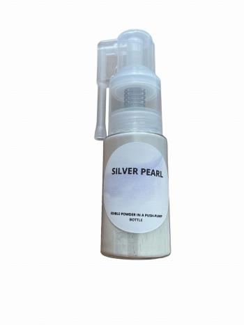 Barwnik pykowy srebrny perowy, jadalny z pompk (10 g ) Silver Pearl - Sprinkle IT!