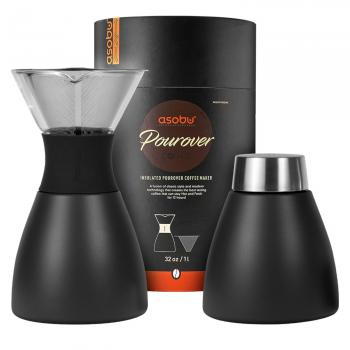 Zaparzacz przelewowy z termiczn karafk (poj. 1,18 l), czarny - Pour Over - Asobu