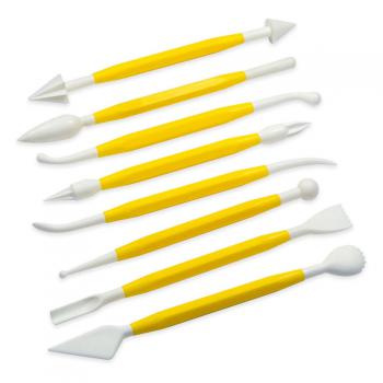 Narz�dzia do dekoracji z lukru plastycznego (8 sztuk) - CL