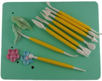 Narz�dzia do dekoracji z lukru plastycznego (8 sztuk) - CL