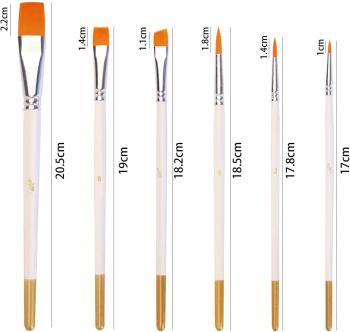 P�dzle do dekoracji (6 sztuk) - CL