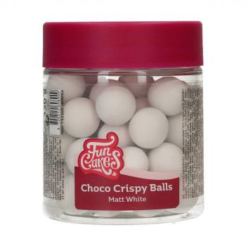 Posypka czekoladowe kule, matowe bia�e (130 g) - Choco Crispy Balls - FunCakes