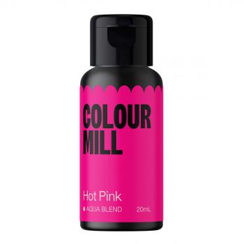 Barwnik wodny, rowy 20 ml Hot Pink  - Aqua Blend - Colour Mill