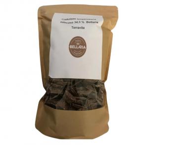 Czekolada mleczna temperowana kostki (34,5% ), 1 kg - Bellaria