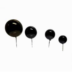 Dekoracja na tort kuleczki na piku czarne b�yszcz�ce, t...