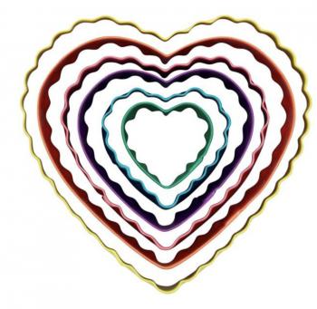 Foremki dwustronne serca (zestaw 6 sztuk) - Wilton