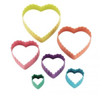 Foremki dwustronne serca (zestaw 6 sztuk) - Wilton