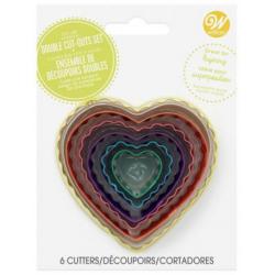 Foremki dwustronne serca (zestaw 6 sztuk) - Wilton