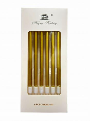 �wieczki na tort d�ugie z�ote - Cake Shop