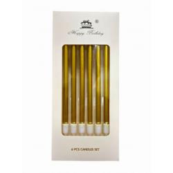 �wieczki na tort d�ugie z�ote - Cake Shop