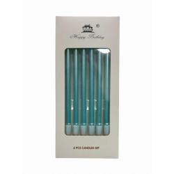 �wieczki na tort d�ugie niebieskie - Cake Shop