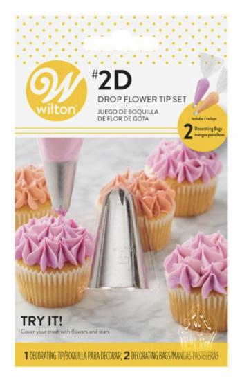 Tylka w kszta�cie kwiatka 2D i 2 jednorazowe worki cukiernicze - Wilton 