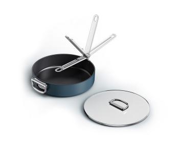 Patelnia ze sk�adanym uchwytem i pokrywk� (�rednica: 28 cm) - Space - Joseph Joseph