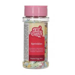 Posypka cukrowa,  pastelowe jajeczka (60 g) - FunCakes 