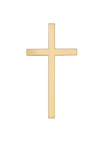 Topper z plexi na bok tortu Krzy�, z�oty - AleDobre