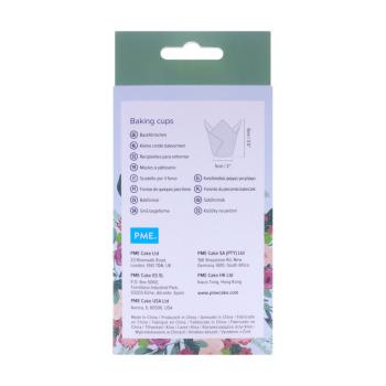 Papilotki tulipanowe do muffinek bia�e w kwiaty (24 sztuki) - PME 