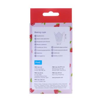 Papilotki tulipanowe do muffinek bia�e w maliny (24 sztuki) - PME 