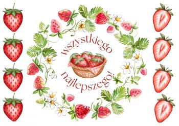 Op�atek jadalny na tort Truskawki 1 A4 - AleDobre