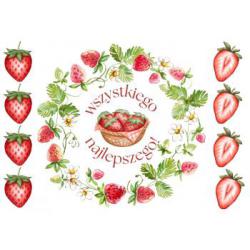 Op�atek jadalny na tort Truskawki 1 A4 - AleDobre