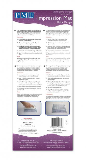 Mata strukturalna do masy cukrowej, mur (15 x 30,5 cm) - PME 