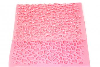Mata strukturalna do masy cukrowej, serduszka (15 x 30,5 cm) - PME 
