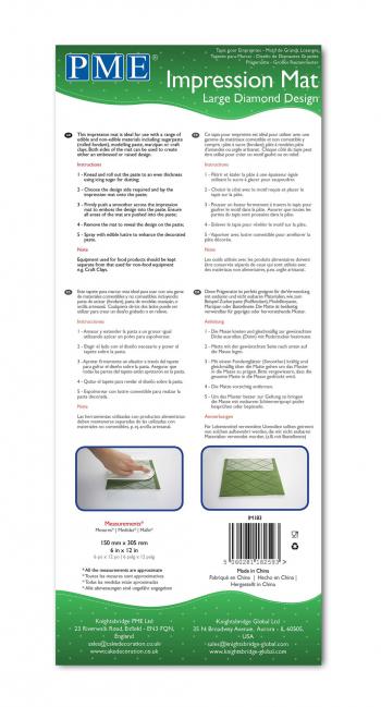 Mata strukturalna do masy cukrowej, romby (15 x 30,5 cm) - PME 