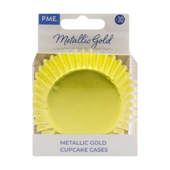 Papilotki do babeczek metaliczne z�ote (30 sztuk) - PME 