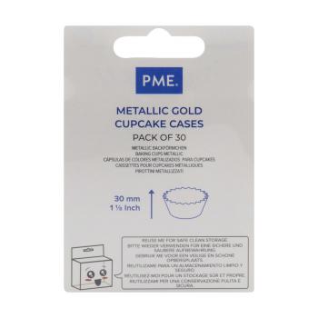 Papilotki do babeczek metaliczne z�ote (30 sztuk) - PME 