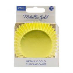 Papilotki do babeczek metaliczne z�ote (30 sztuk) - PME 