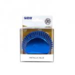 Papilotki do babeczek metaliczne niebieskie (30 sztuk) - PME 