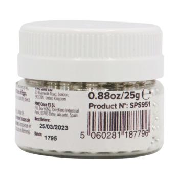 Pere�ki cukrowe srebrne (25 g, �rednica: 4 mm) - PME