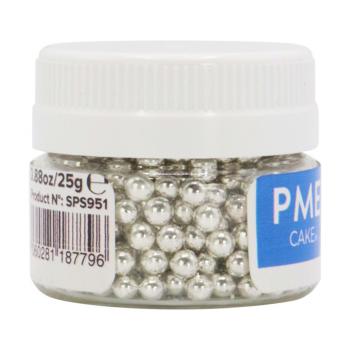 Pere�ki cukrowe srebrne (25 g, �rednica: 4 mm) - PME