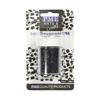 Brokat jadalny w p�atkach, czarny (7 g) - PME 