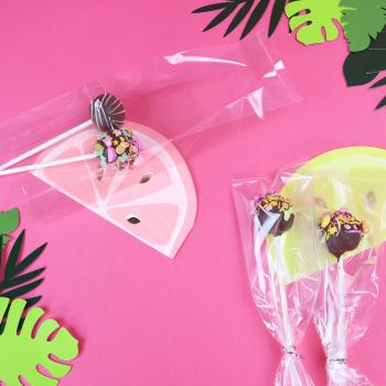 Torebki ze srebrnymi wst��kami do lizak�w i cake pops�w  (25 sztuk) - PME