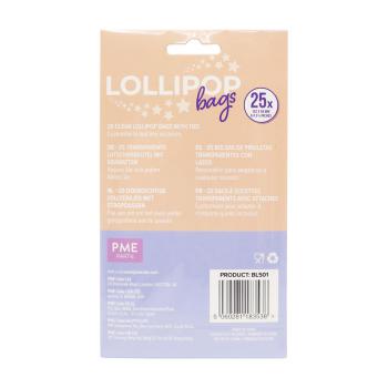 Torebki ze srebrnymi wst��kami do lizak�w (25 sztuk) - PME