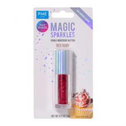 Brokat jadalny opalizuj�cy (3 g) czerwony - Magic Spark...