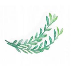 Dekoracje waflowe ga��zki oliwne 19,5 cm (4szt.) - Rose...